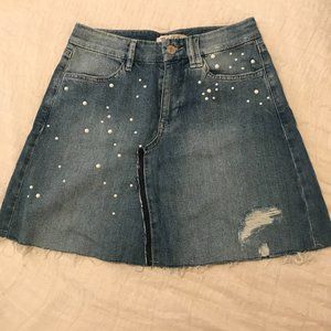 High waisted Jean Skirt